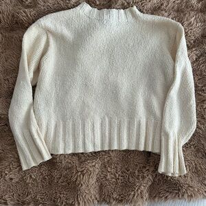 J. Crew Cream cotton Crew Neck Sweater - small
